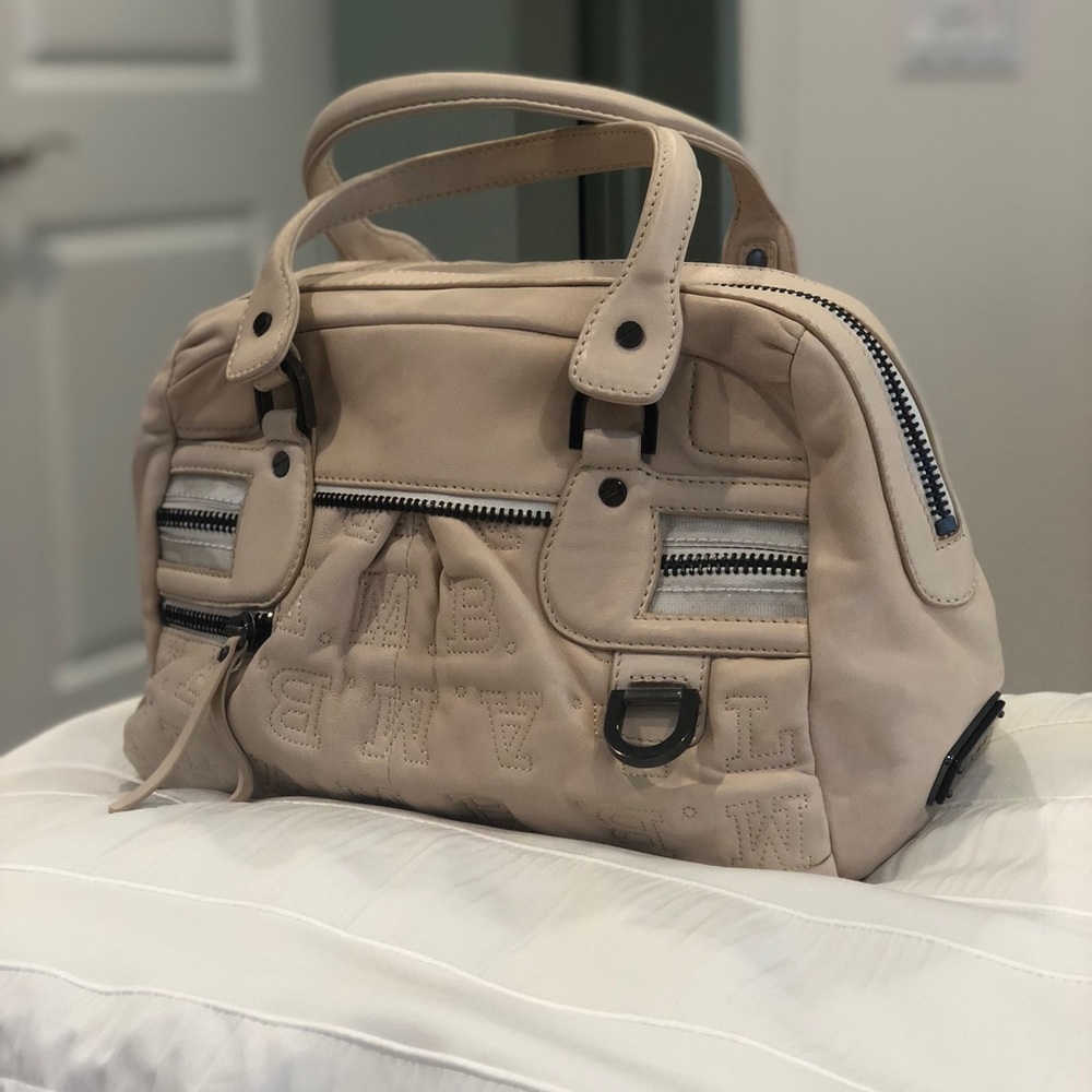 Lamb Purse. Cream/nude color.